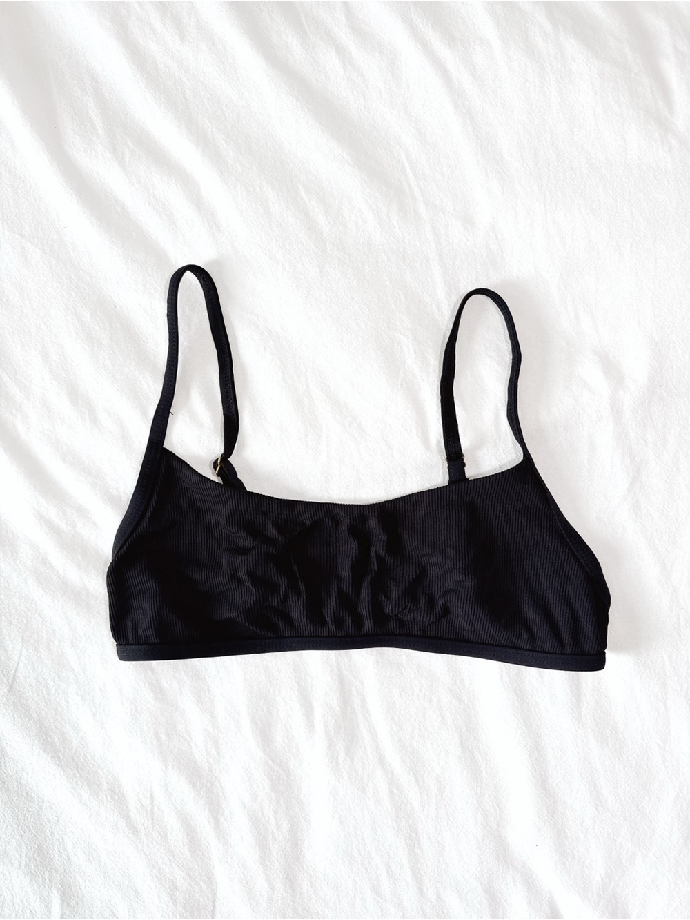 l*space Black Ribbed Bikini Top and Bottom Set - Picture 3 of 10